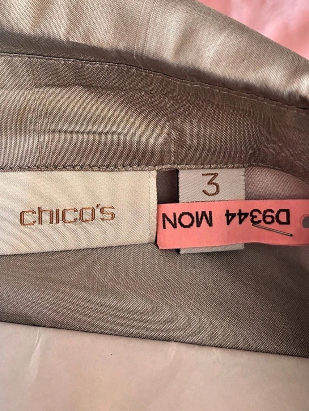 Chico's Shantung Ava Ankle Pant Shantung Ankle Pants Gray Size 3 NWT